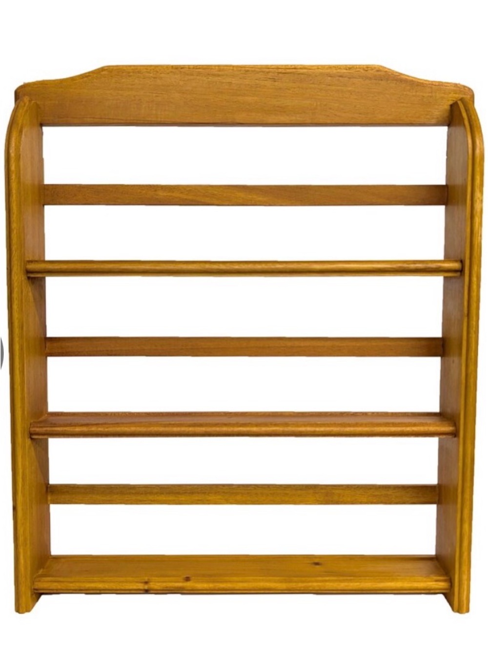 McCormick NEW IN BOX 3 Tier Wooden Wall Spice Rack Knick Knack Shelf - Rustic